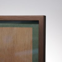 オーク１１材 ダークブラウン 半切 普通アクリル、トンボ、紐金具、合せ箱、 #215